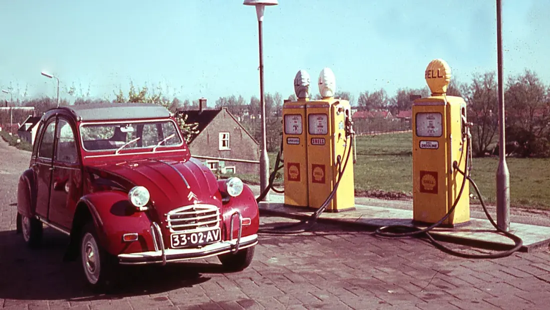 Tankstation 2CV jaren '50