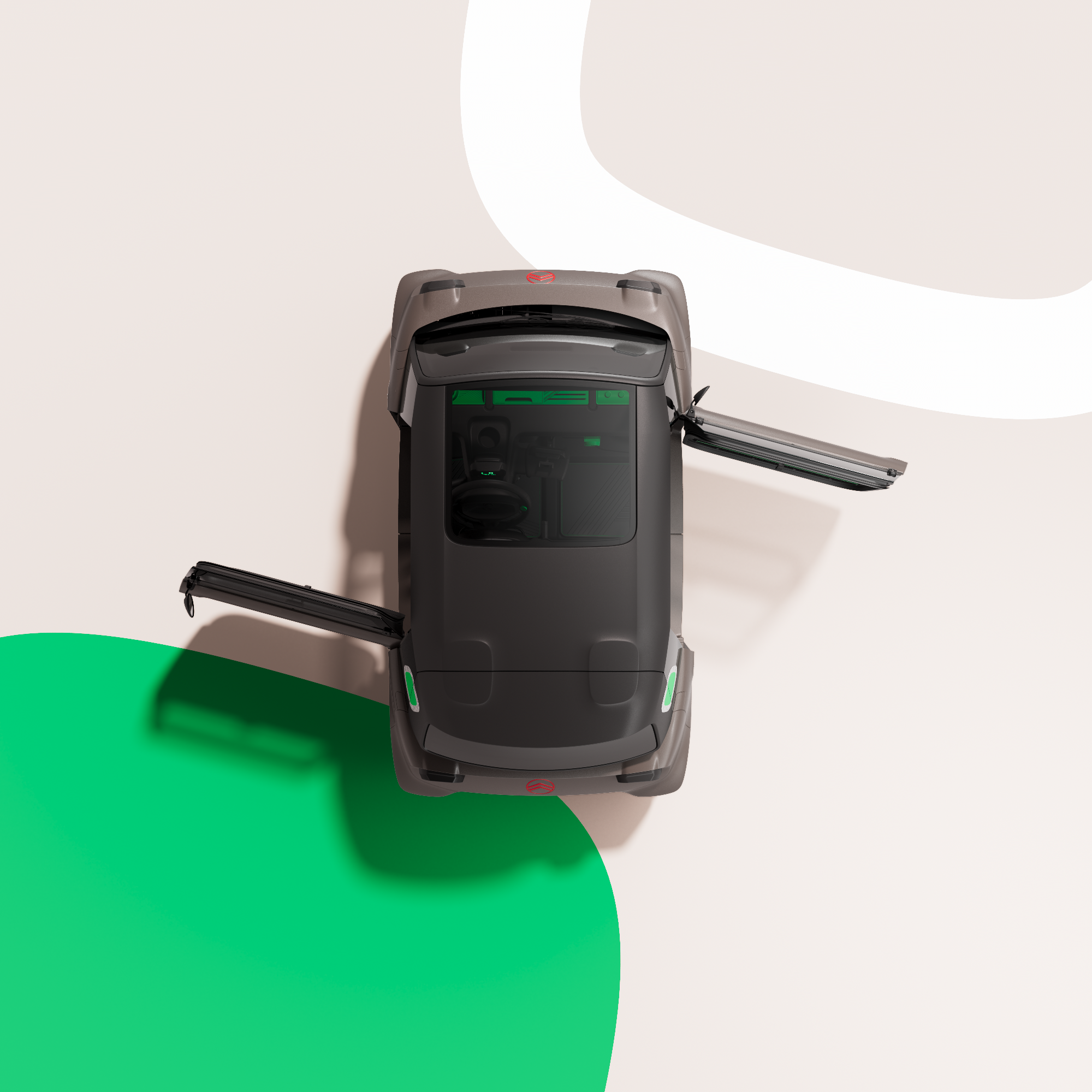 Citroën Ami Minty green dak