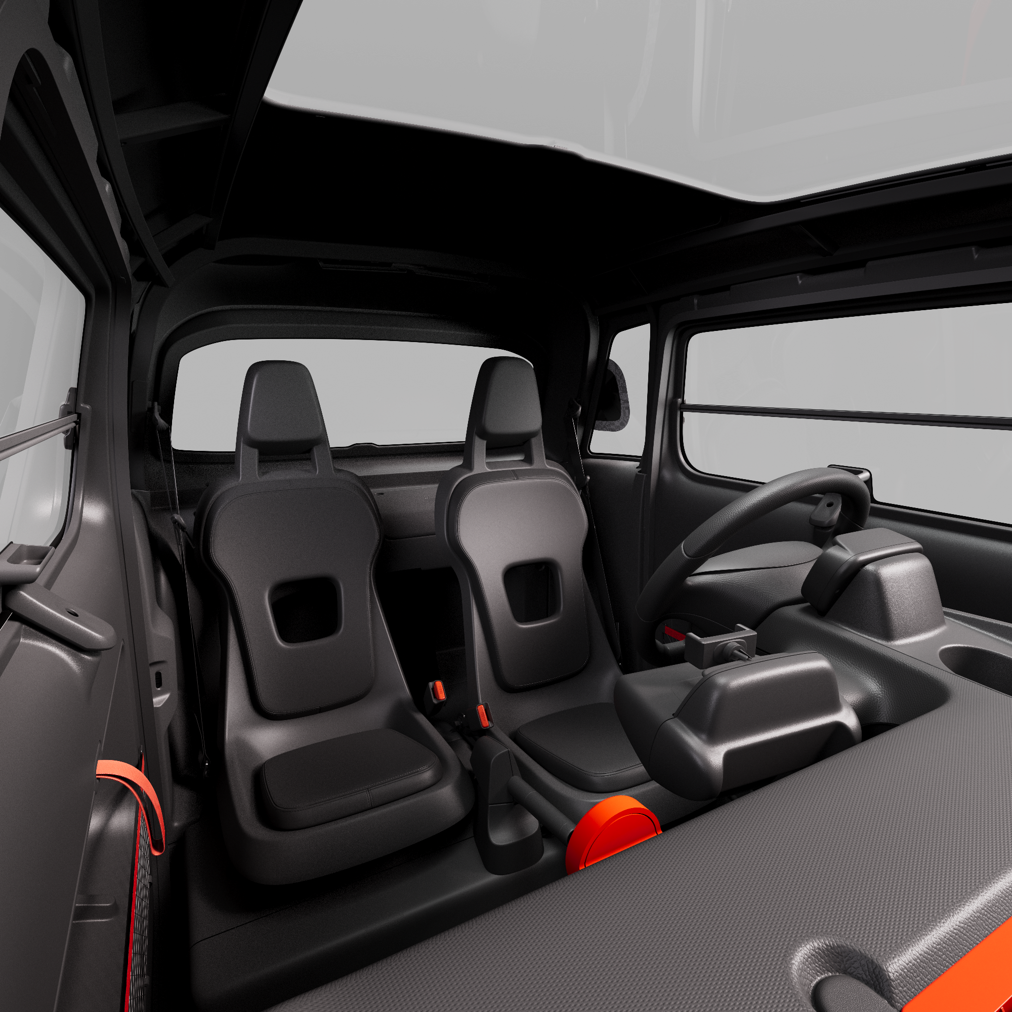 Citroën Ami Spicy rood interieur