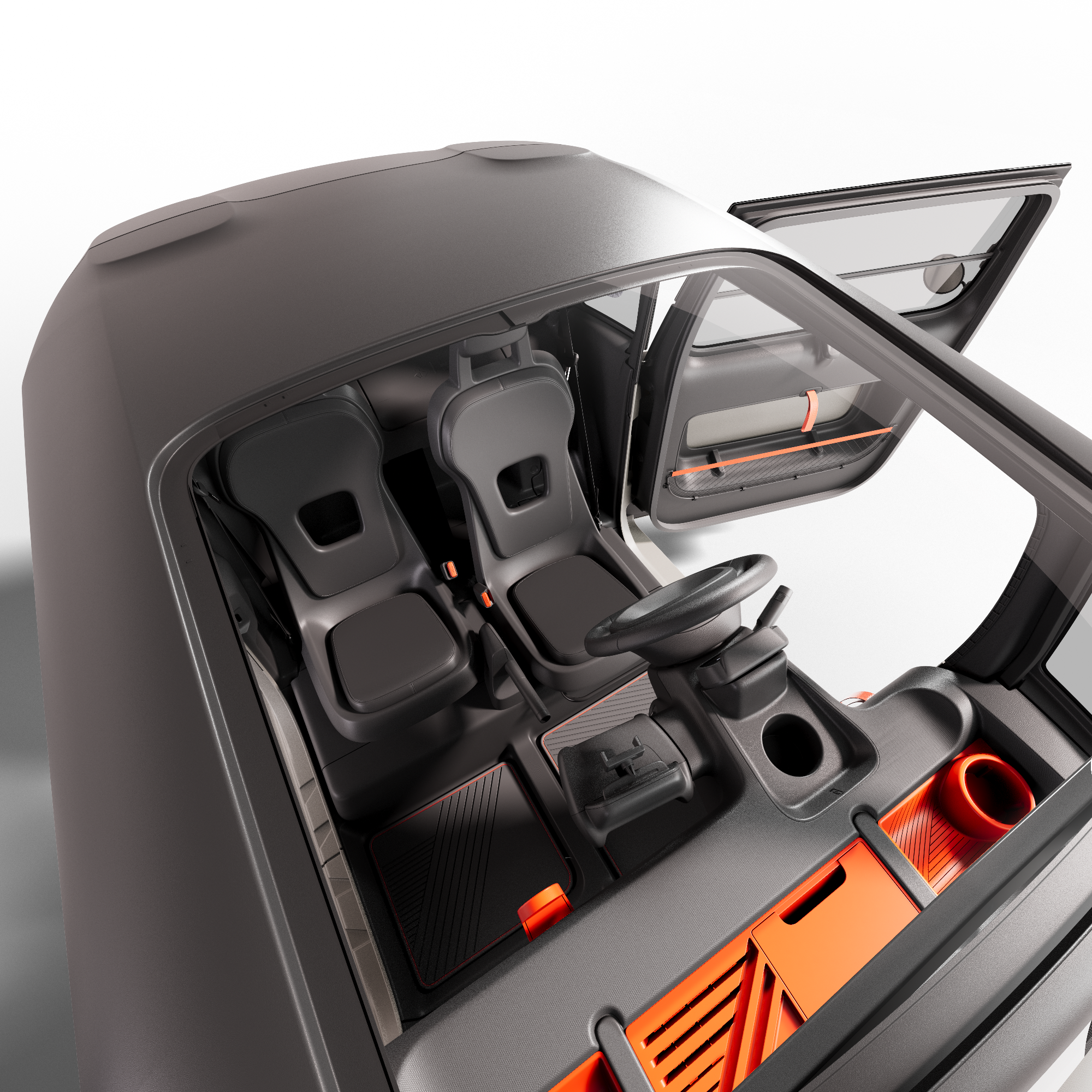 Citroën Ami Spicy rood interieur