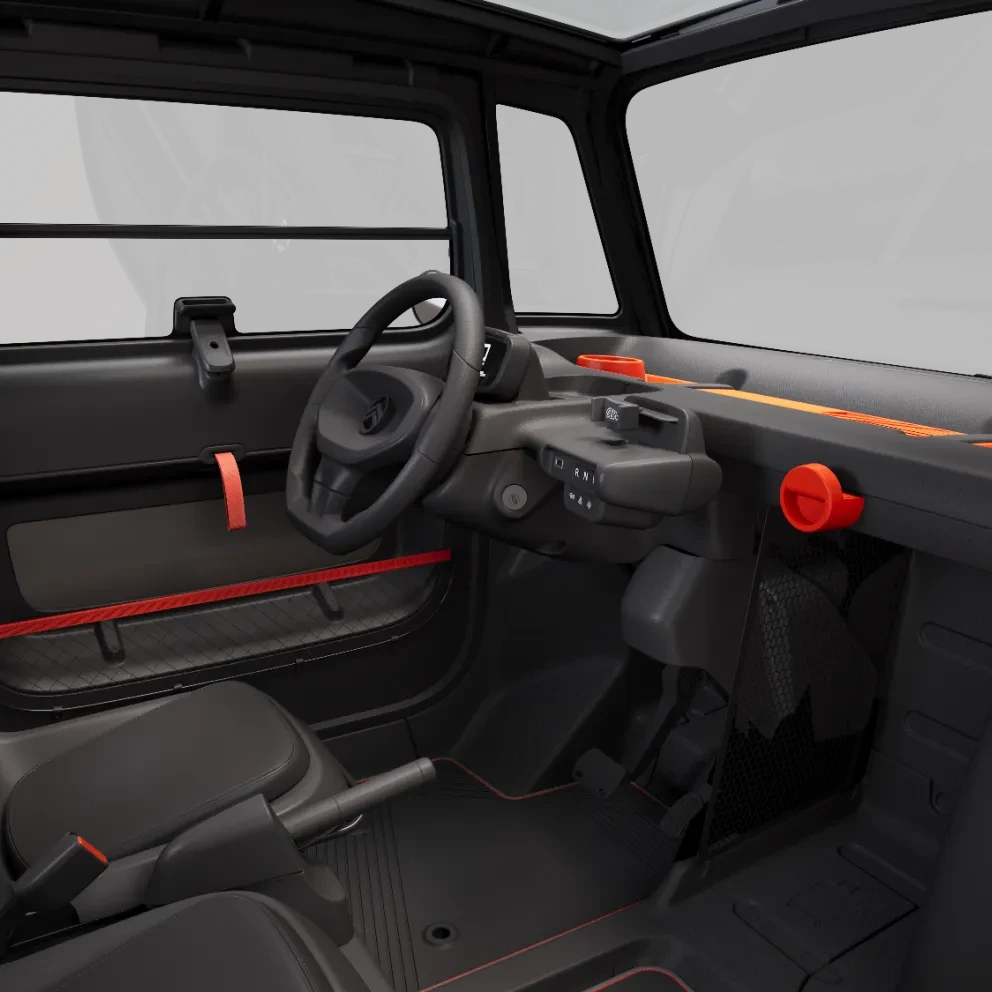 Citroën Ami Spicy rood interieur