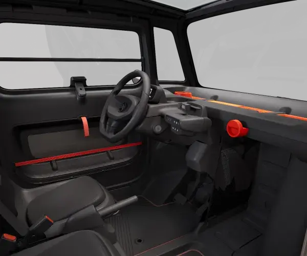 Citroën Ami Spicy rood interieur