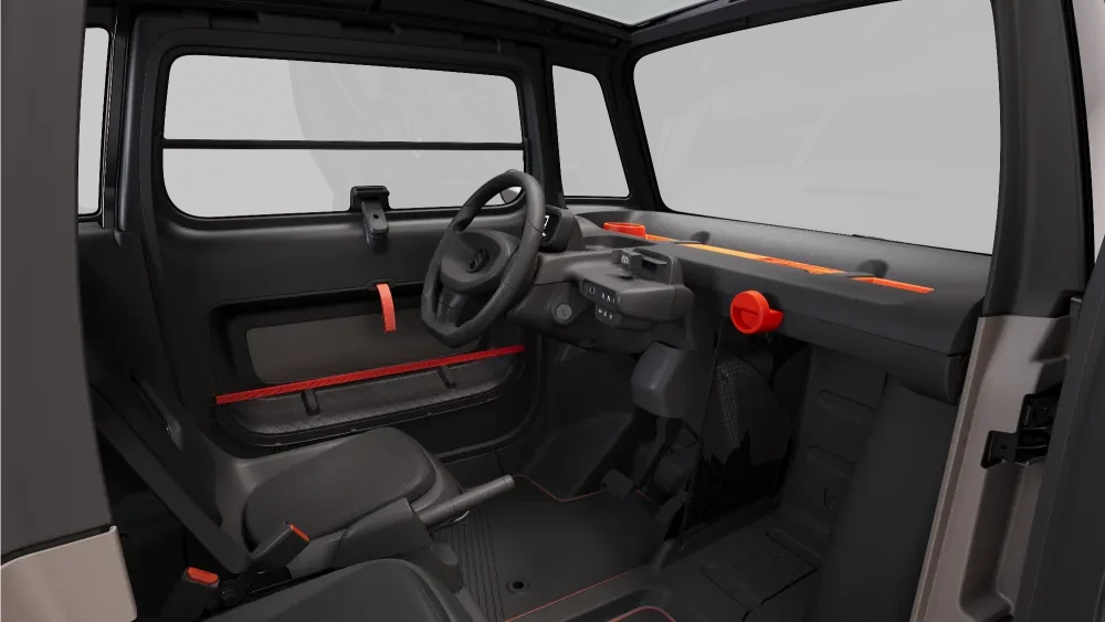 Citroën Ami Spicy rood interieur